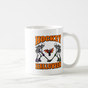 Caneca De Café Hockey Halloween Face Off Jogador de Hóquei Esquel