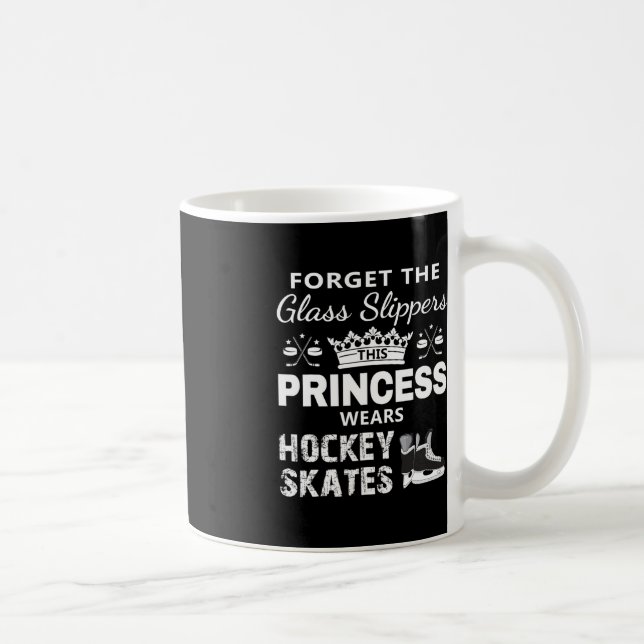 Caneca De Café Hockey para Meninas - Esta Princesa Veste Ska de H (Direita)