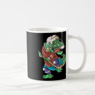 Caneca De Café Hockeysaurus Crianças T-rex Dinossauro Com P