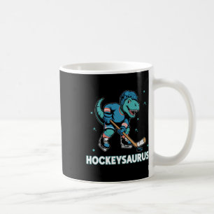 Caneca De Café Hockeysaurus Dinossauro Divertido Trex Hóquei Cria