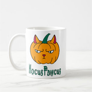 Caneca De Café Hocus pawcus Halloween abóbora gengibre magia