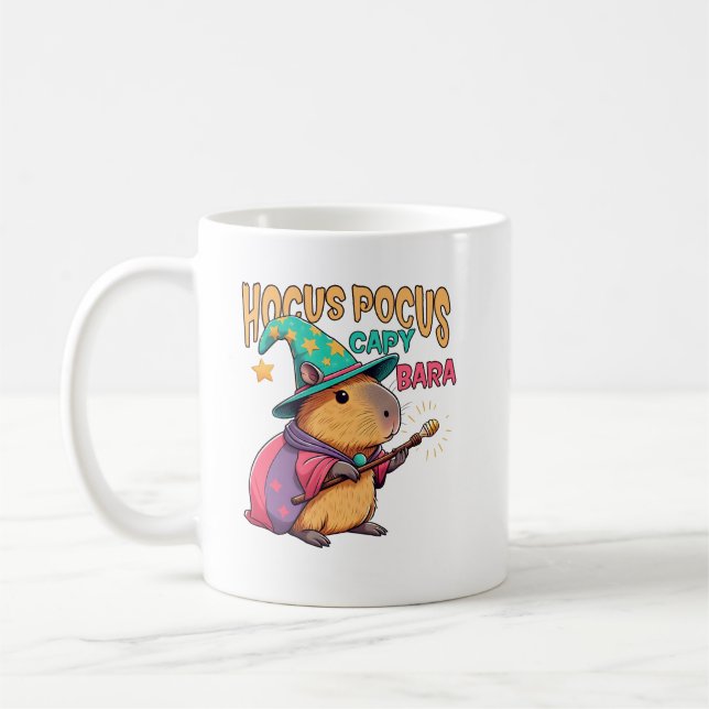 Caneca De Café Hocus Pocus Capybara Halloween (Esquerda)