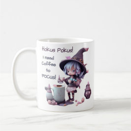 Caneca De Café Hocus Pokus, preciso de café para me concentrar! C