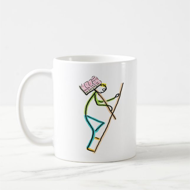 Caneca De Café Hod Carrier Stickman (Esquerda)