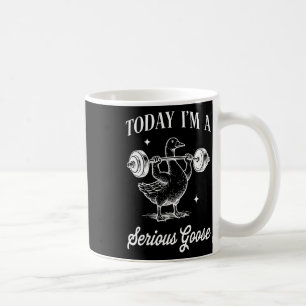 Caneca De Café Hoje eu sou um ganso sério, engraçado levantar pes
