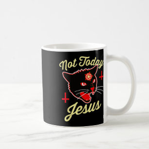 Caneca De Café Hoje Jesus Cristo Satã Gato Morte Cruzada Vintagem