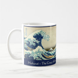 Caneca De Café Hokusai – A Grande Onda – Texto Personalizado