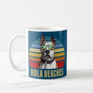 Caneca De Café Hola Beaches American Staffordshire Terrier Dog