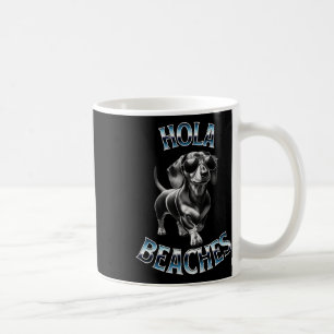 Caneca De Café Hola Beaches - Beach Vacation Weiner Teckel Dachsh