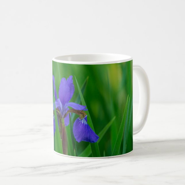 Caneca De Café Holandês Azul Entre Folhas Coffee Mug (Frente Esquerda)