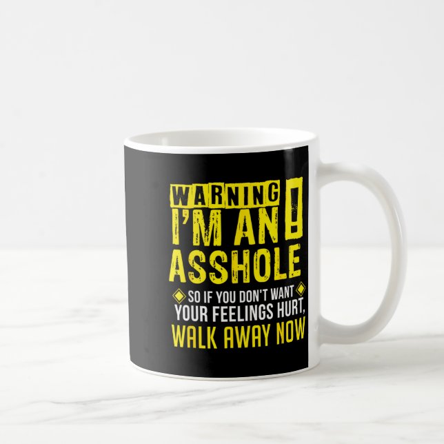 Caneca De Café Hole Holes Warning Profanity Fun Gag Gift  (Direita)