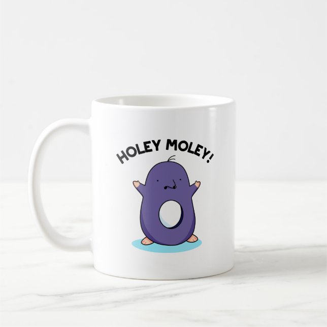 Caneca De Café Holey Moley Funny Mole Pun (Esquerda)