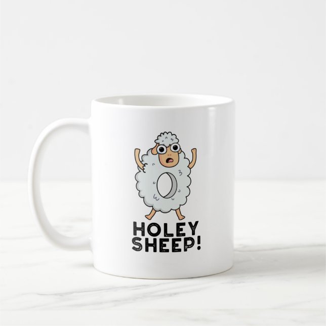 Caneca De Café Holey Sheep Funny Animal Pun (Esquerda)