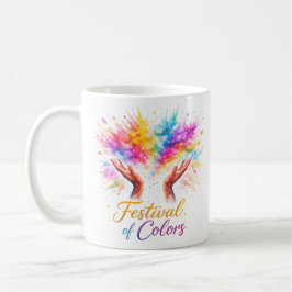 Caneca De Café Holi Festival Hands Throwing
