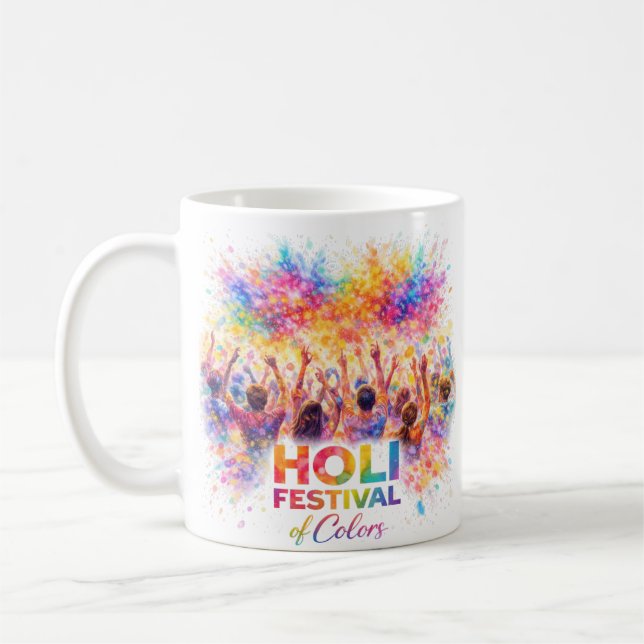 Caneca De Café Holi Friends Festival (Esquerda)