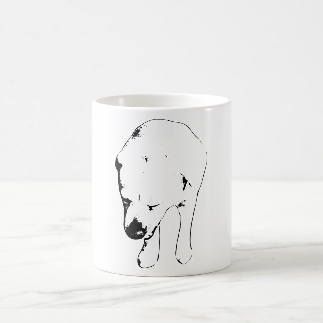 Caneca De Café Holiday Labrador Head-Down Line Study (Centro)