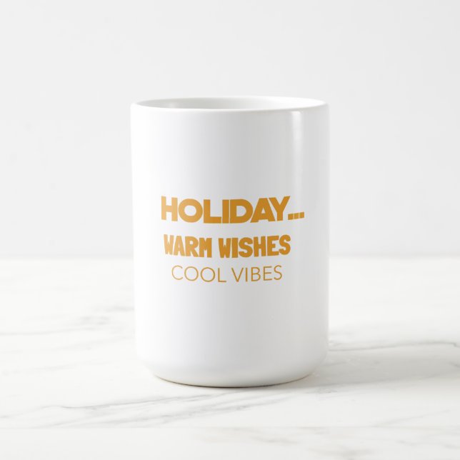 Caneca De Café Holiday warm wishes, cool vibes (Centro)