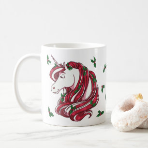 Caneca De Café Holly Berry Unicorn