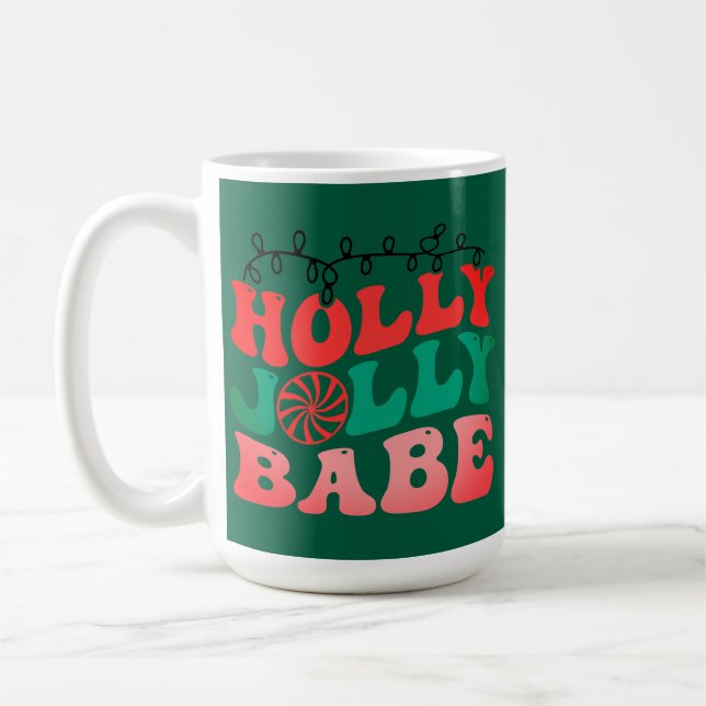 Caneca De Café Holly Jolly Babe Christmas Mug (Esquerda)