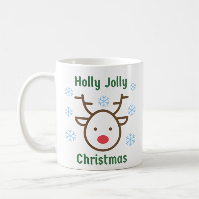 Caneca De Café Holly Jolly Christmas (Esquerda)