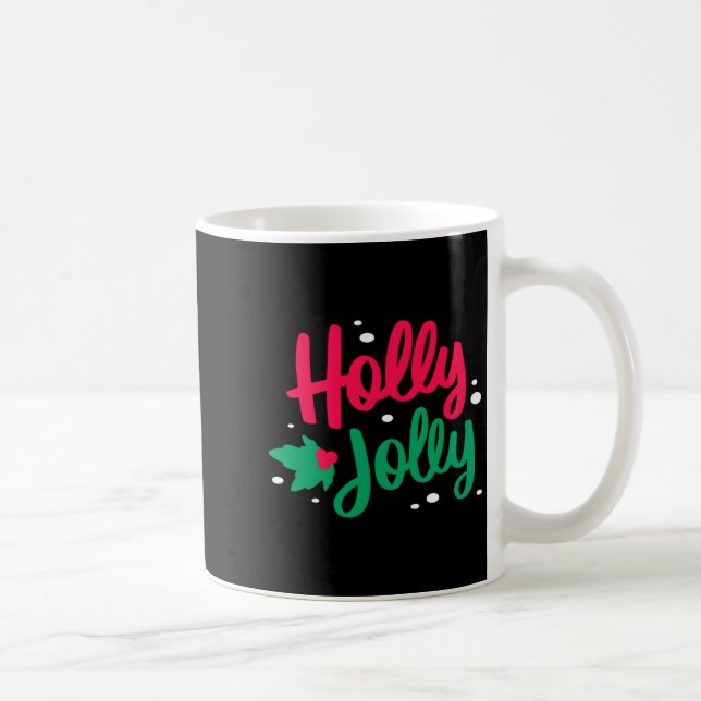 Caneca De Café Holly Jolly Christmas  (Direita)