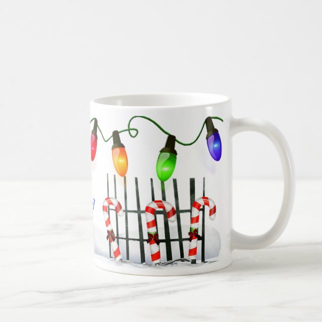 Caneca De Café Holly Jolly Snowman PERSONALIZADA (Direita)