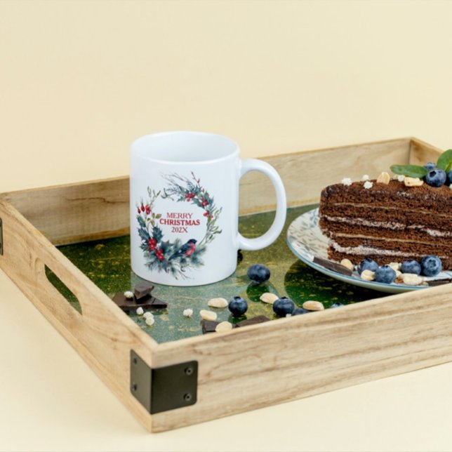 Caneca De Café Holly Natal e trecho (Criador carregado)