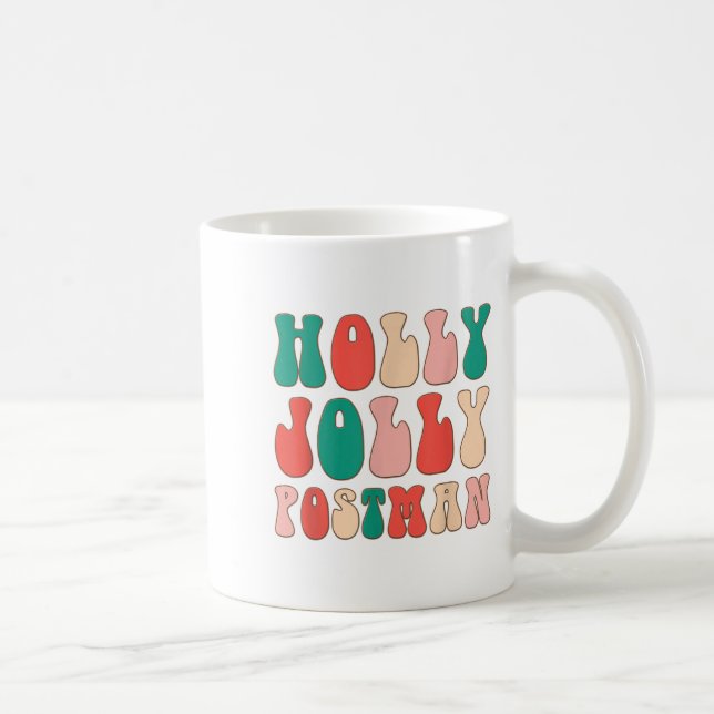 Caneca De Café Holly Xmas Jolly Stman Retro Groovy Natal Paja (Direita)