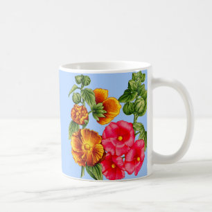 Caneca De Café hollyhocks