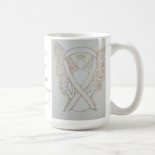 Caneca De Café Holocausto Lembrança Consciência Branca de Fita