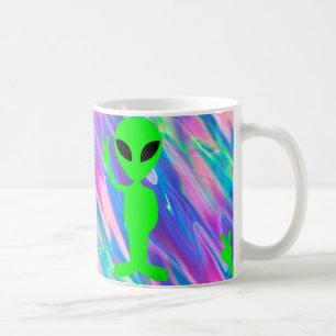 Caneca De Café holograma de alienígena