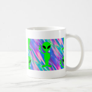 Caneca De Café holograma de alienígena