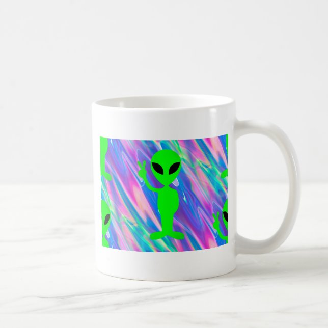 Caneca De Café holograma de alienígena (Direita)