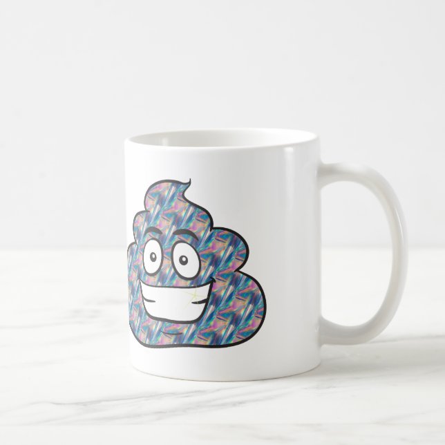 Caneca De Café holograma poop emoji (Direita)