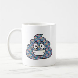 Caneca De Café holograma poop emoji
