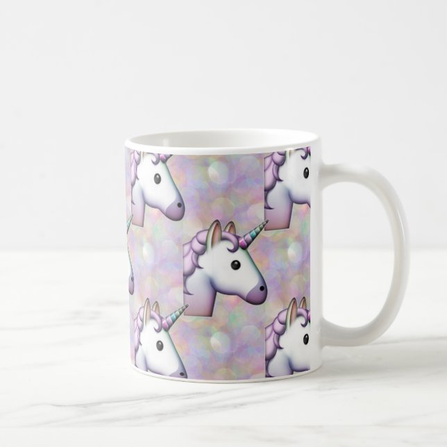 Caneca De Café holograma unicorn emoji (Direita)