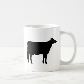 Caneca De Café Holstein Cow Silhouettes | Animal da Fazenda do pa