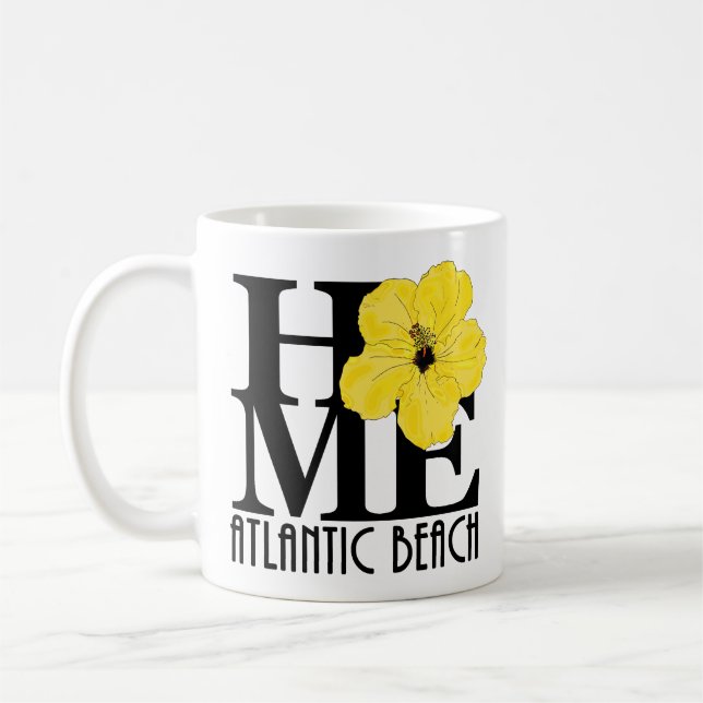 Caneca De Café HOME Atlantic Beach Yellow Hibiscus 11oz (Esquerda)