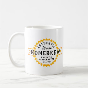 Caneca De Café Home Brew Authentic Recipiente Crest