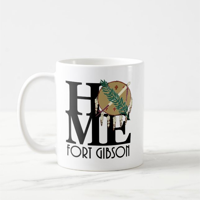 Caneca De Café HOME Fort Gibson Oklahoma 11oz (Esquerda)