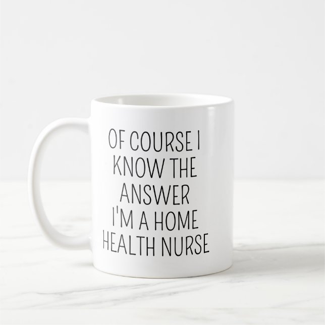 Caneca De Café Home Health Nurse Coffee Mug/Funny Nurse Gift/Nurs (Esquerda)