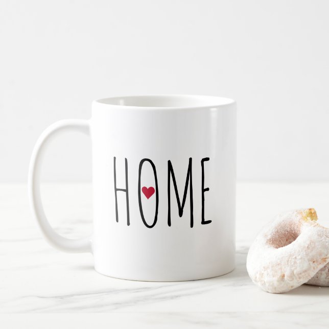 Caneca De Café Home Heart Farmhouse Style (Com Donut)