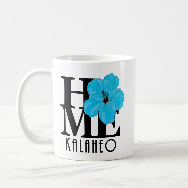 Caneca De Café HOME Kalaheo Blue Hibiscus 11oz (Esquerda)