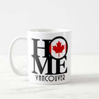 Caneca De Café HOME Vancouver (Bandeira Canadense) 11oz