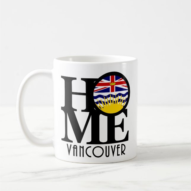 Caneca De Café HOME Vancouver (BC Flag) 11oz (Esquerda)