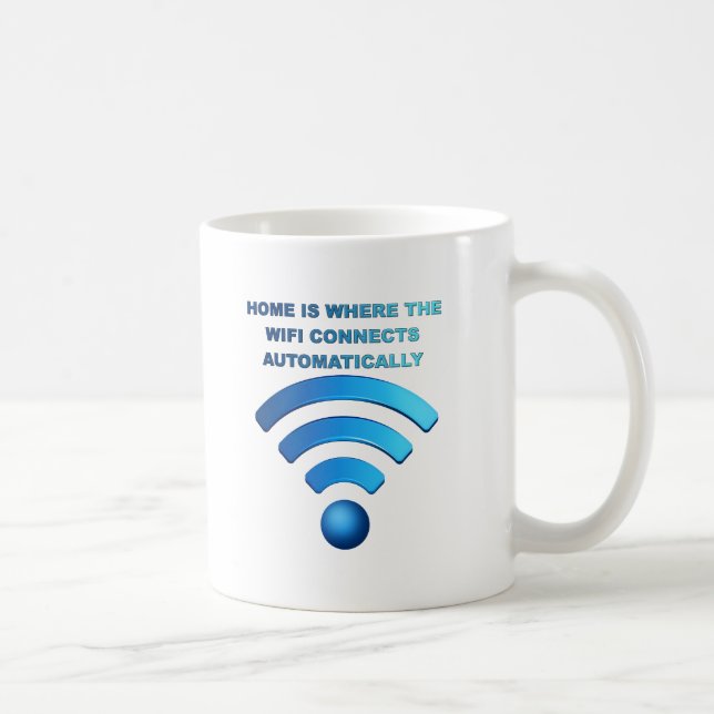 Caneca De Café Home Wifi Funny Mug (Direita)