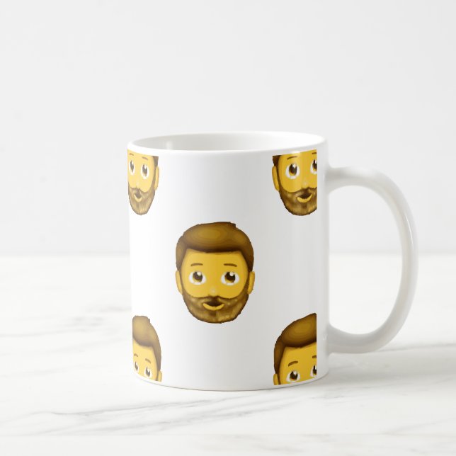 Caneca De Café homem barbudo emoji (Direita)
