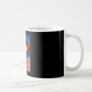 Caneca De Café Homem cachorro dachshund óculos de sol bandeira do
