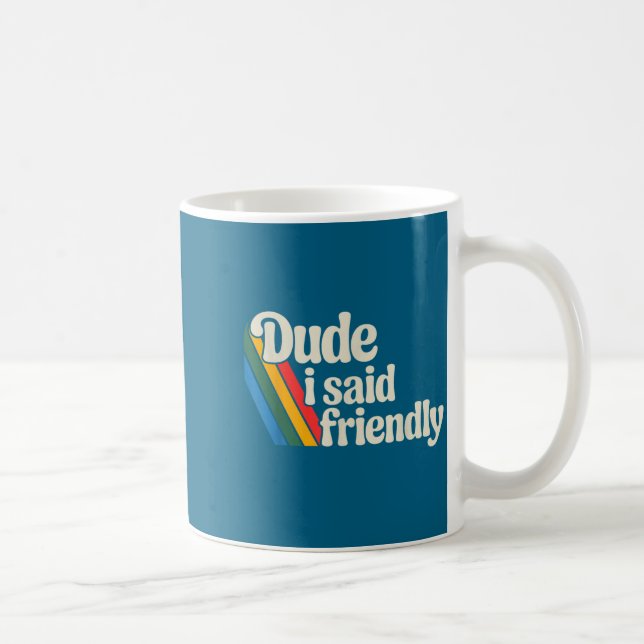 Caneca De Café Homem Cara Disse Dizer Amigável Raider (Direita)