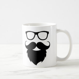 Caneca De Café Homem com Barba Engraçada Totalmente Crescida